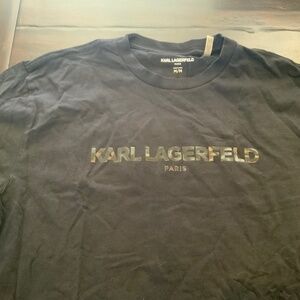 KARL LAGERFELD Paris mens Black T-shirt, size M, worn twice, msrp$58
